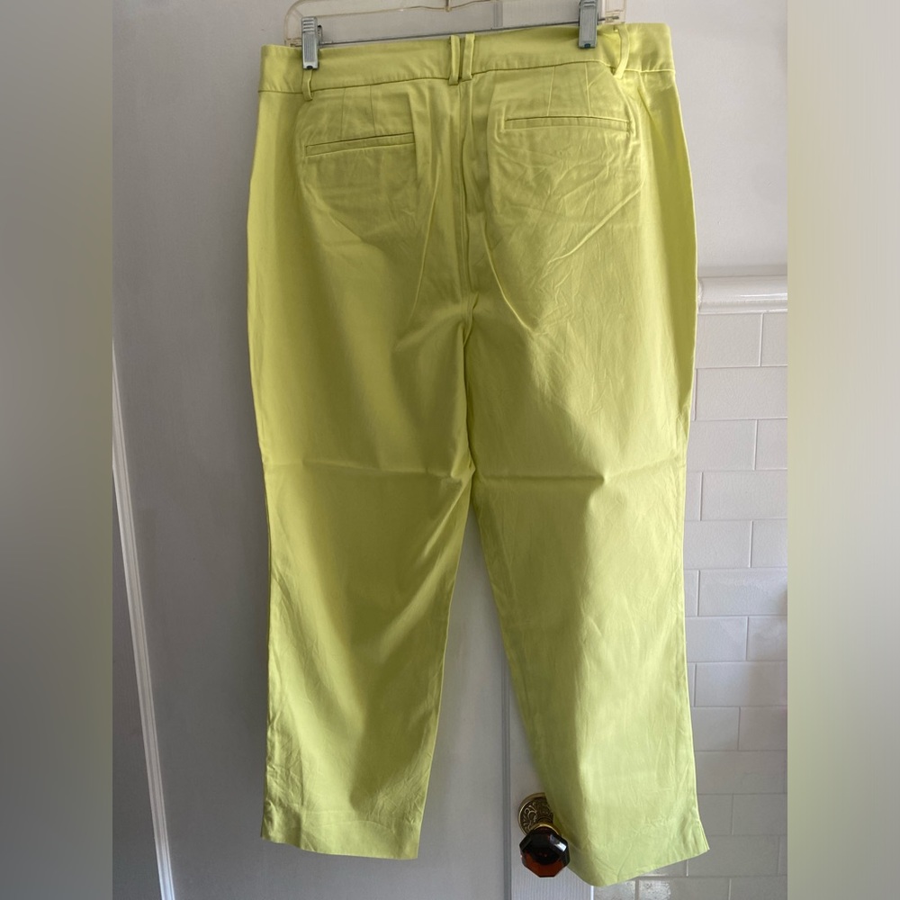 TALBOTS Perfect Crop Pant, Curvy Fit Size 12 Citrus - Picture 3 of 7